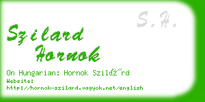 szilard hornok business card